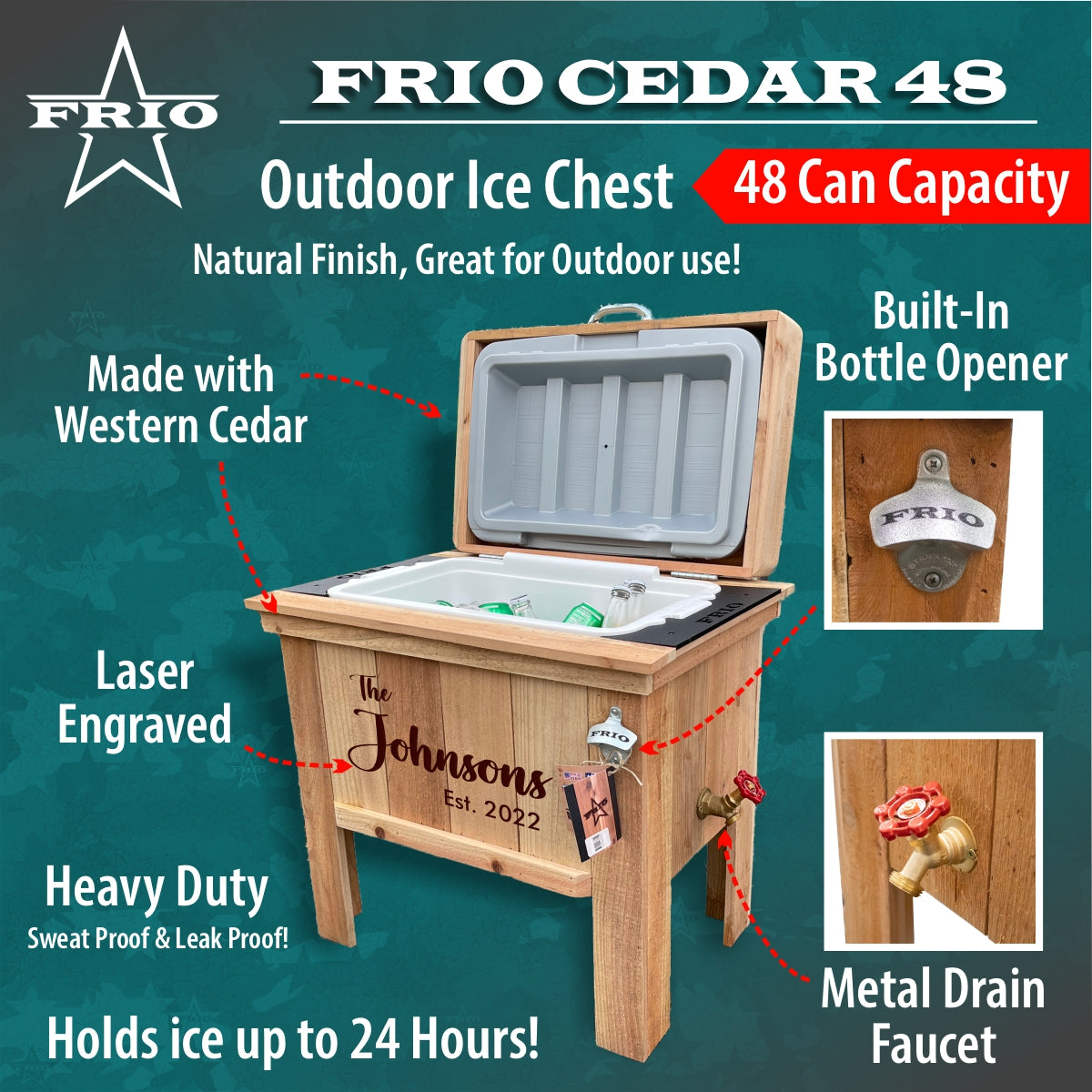 Cedar 48 Cooler